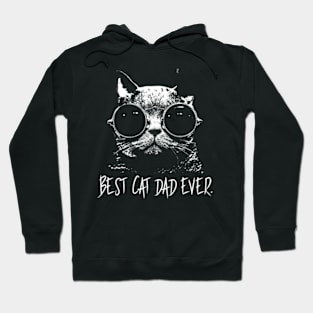 Best Cat Dad Ever Vintage Retro Cat Father Men Hoodie